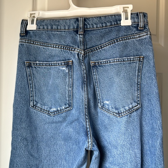 Zara Distressed Wide Leg Jeans Size 4 - Picture 3 of 7